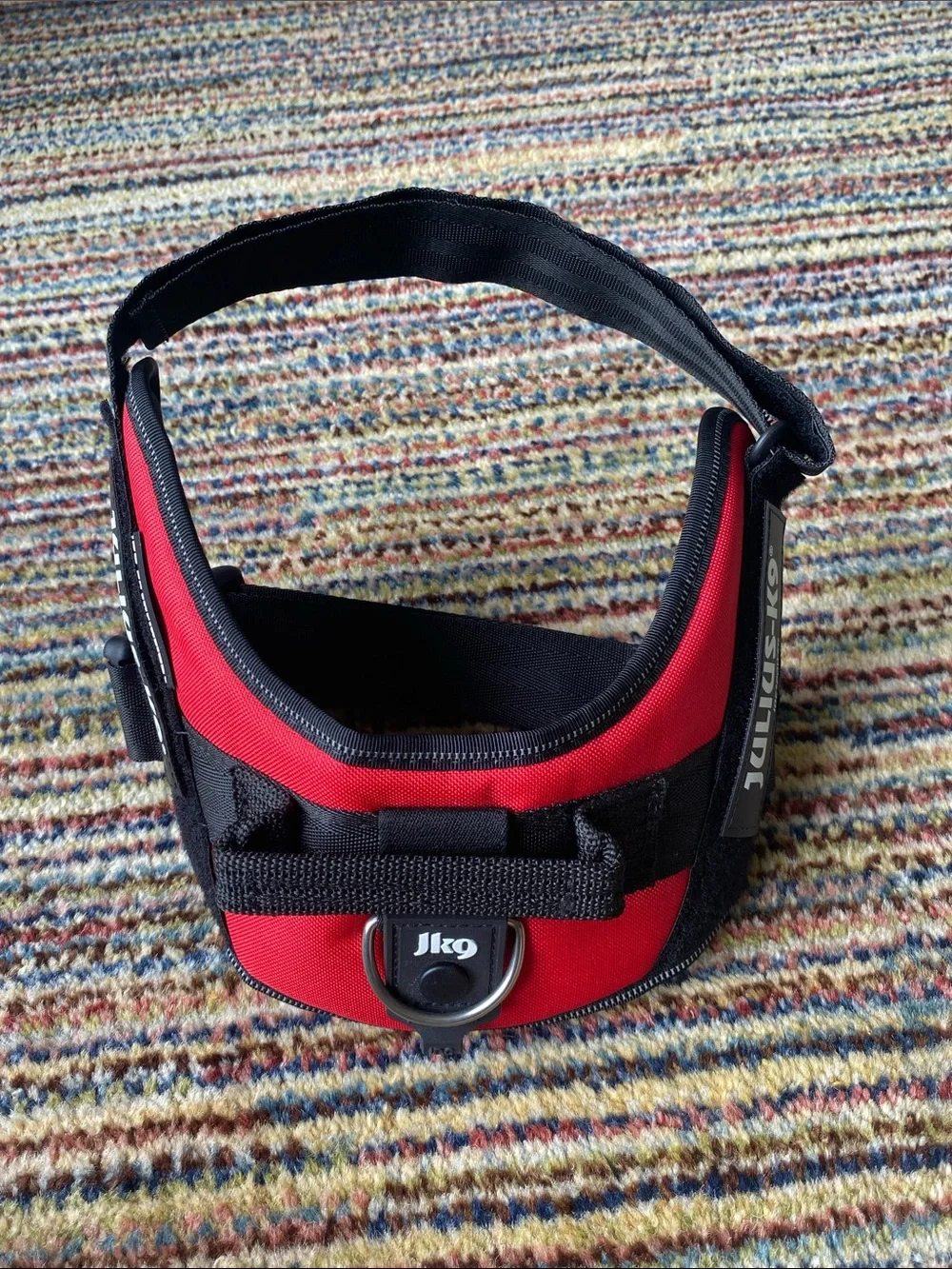 Julius-K9 Red Dog Harness with Quick-Release Buckle